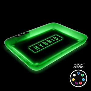 Dope Trays x Hybrid – Green background white logo