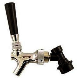 BLACK LIQUID DISCONNECT WITH CHROME PLATED BEER FAUCET