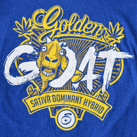 Golden Goat Strain Royal Blue Heathered Seven Leaf T-Shirt MED