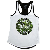 Smoke Weed Everyday Black & White Seven Leaf Tank Top – Women's MED