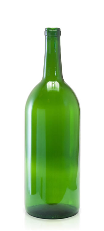 1.5 liter magnum claret wine bottles - green 6/case