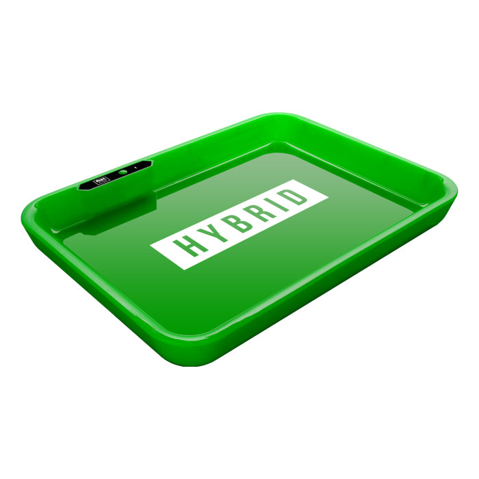 Dope Trays x Hybrid – Green background white logo