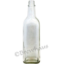 Load image into Gallery viewer, 750ml Square Liquor Bottle Clear
