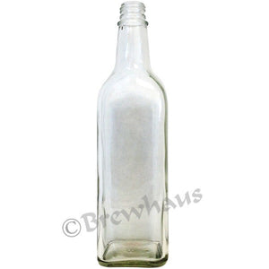 750ml Square Liquor Bottle Clear