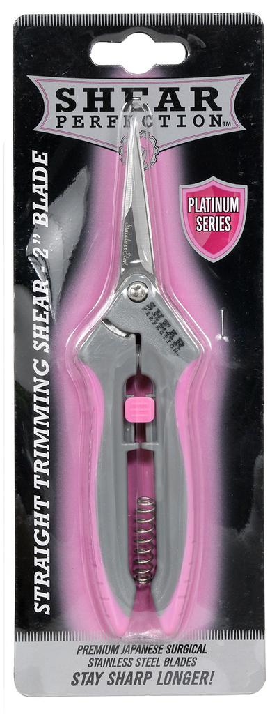 Shear Perfection Pink Platinum Stainless Trimming Shear - 2 in Straight Blades