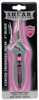 Shear Perfection Pink Platinum Stainless Trimming Shear - 2 in Curved Blades