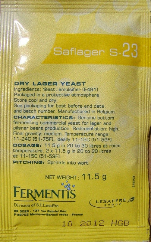 SAFLAGER S-23 DRY LAGER YEAST 11.5 G